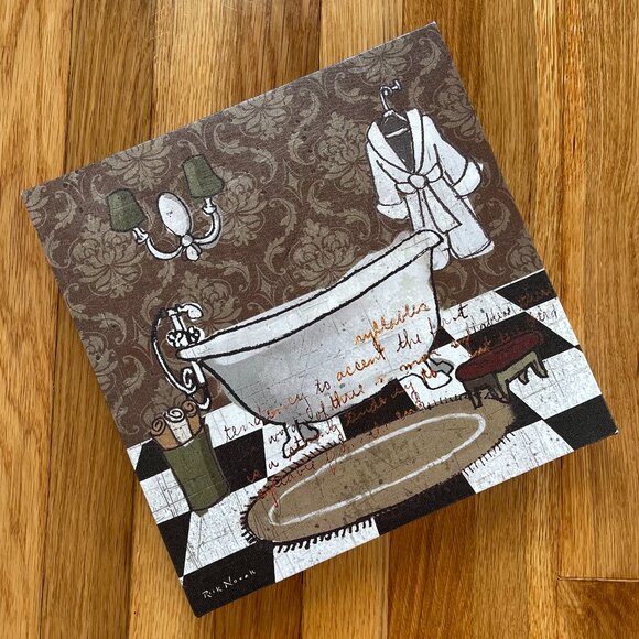 Canvas wall decor - Bathroom (11.5 inch x 11.5 inch ) - Picture 3 of 3